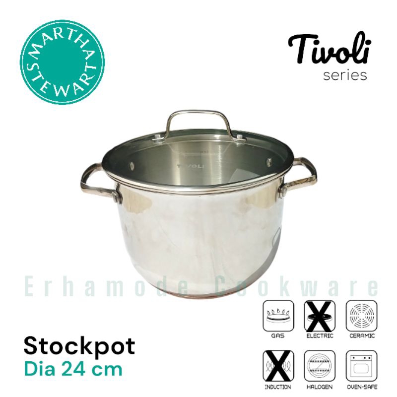 Stock Pot Panci Stainless Steel 24cm Martha Stewart Tivoli (EH5210)