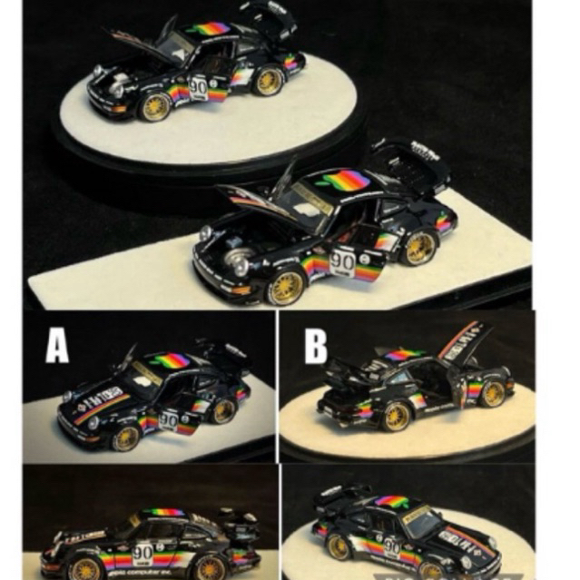 PGM Porsche RWB 964 Black Apple Exclusive Packaging 1:64