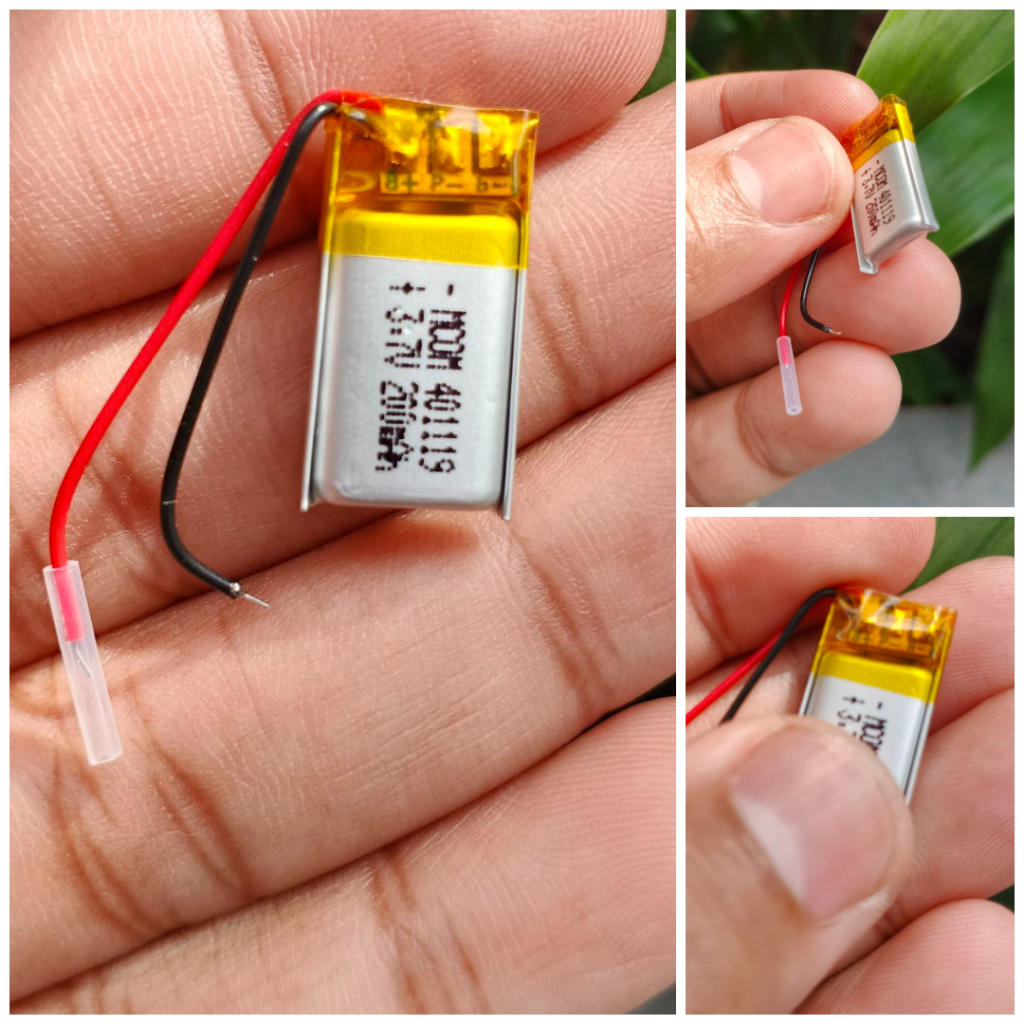 BATERAI HEADSET BLUETOOTH TWS BATRE TANAM 2 KABEL FOR ELEKTRONIK PORTABLE 401119 P 19MM L 11MM T 4MM