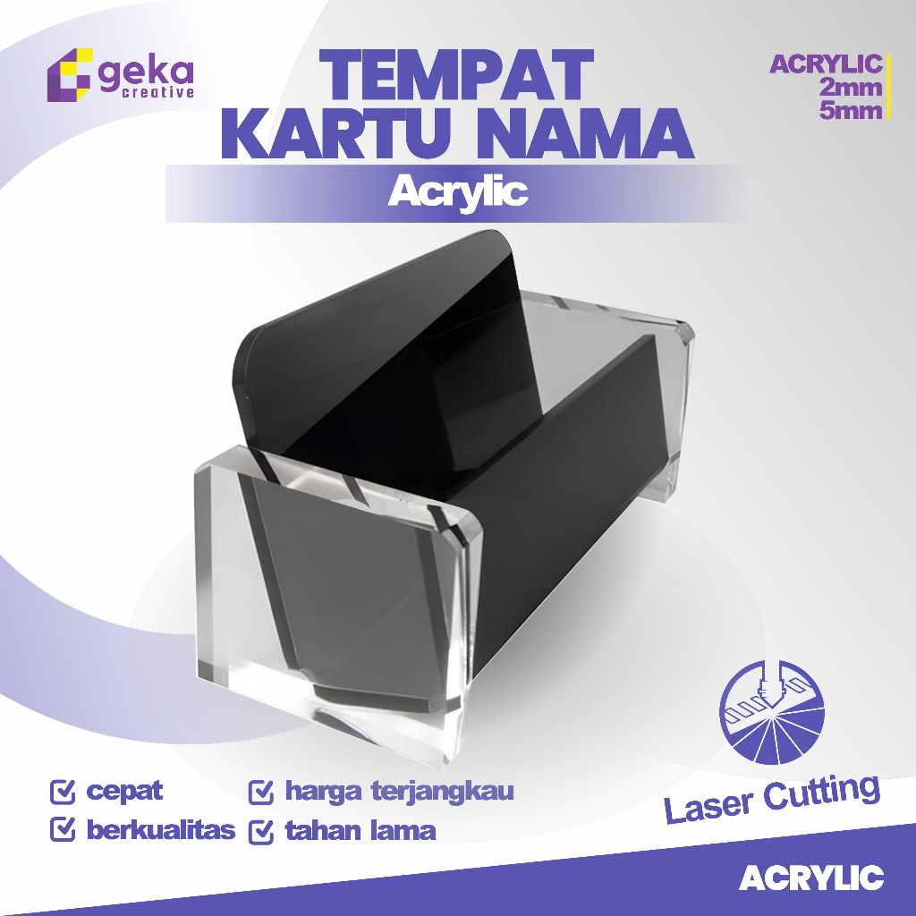 

Tempat Kartu Nama Akrilik / Acrylic Business Card Display gaya modern simple minimalis