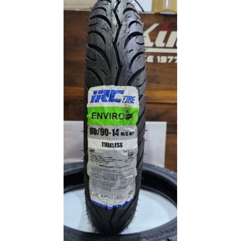 BAN LUAR IRC TUBLES MATIC BEAT / SCOOPY / VARIO RING 14 / MIO / BAN DEPAN IRC UKURAN 80/90-14 ENVIRO