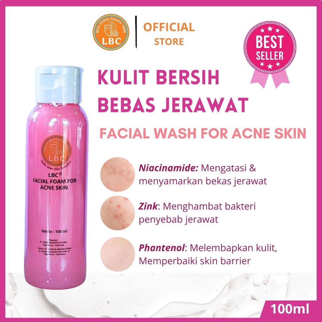 LBC-Facial Wash for Acne Skin 100ml - Sabun Cuci Muka Untuk Kulit Jerawat/ Acne Prone Skin
