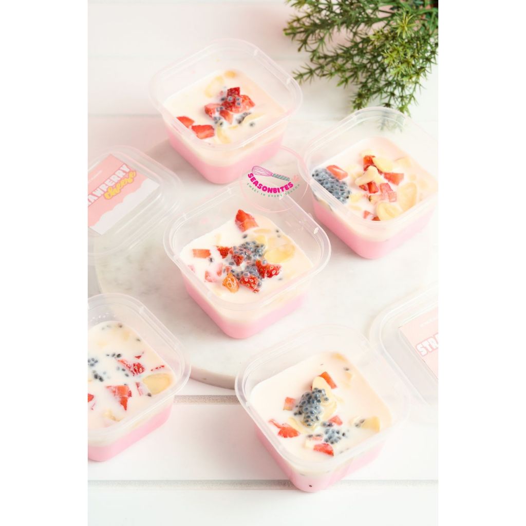 

Seasonbites Strawberry Cheese Puding | Silky Puding Strawberry