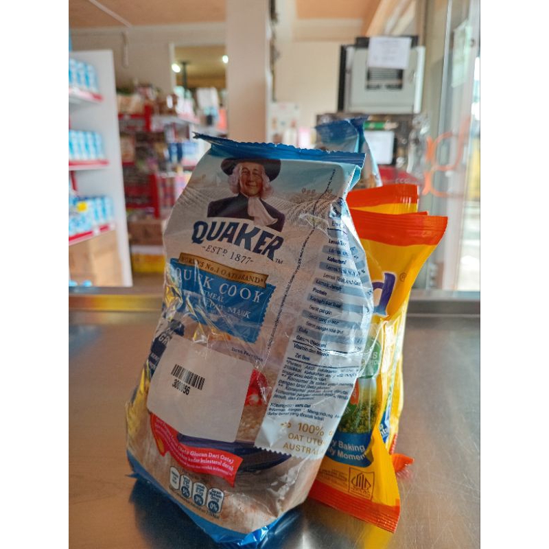 

quaker quick cook 200gram dan blue band cake dan cookies 200gram 3pcs bundling 35.000