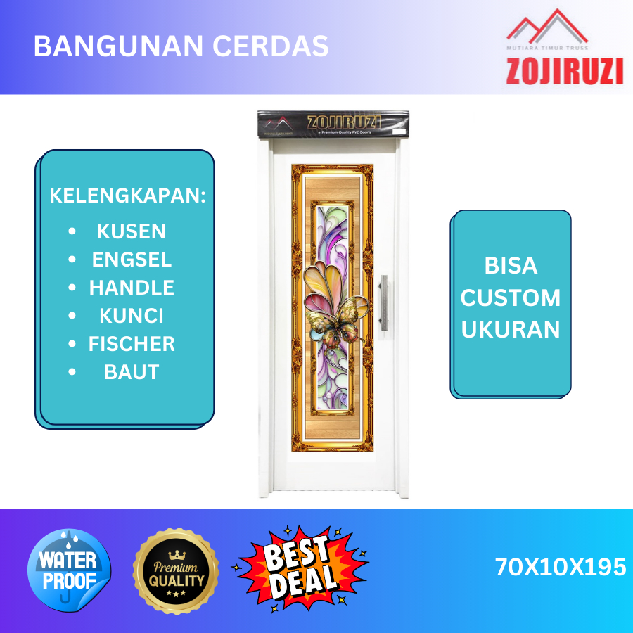 Pintu PVC Zojiruzi Minimalis Plafon 3D Modern Dan Minimalis | Terima Custom