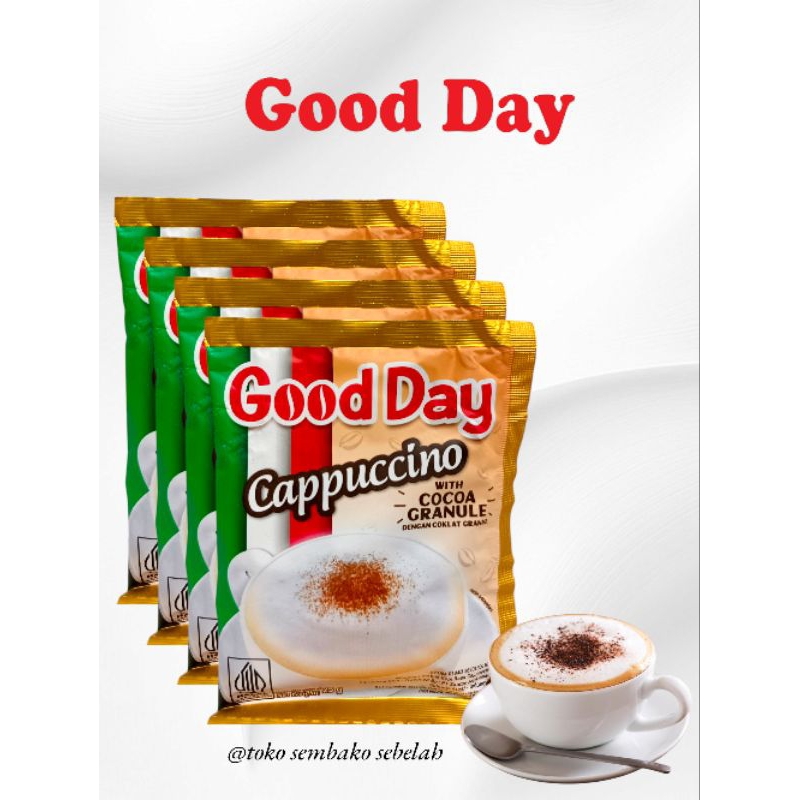 

Good Day Cappucino || Kemasan 25gr || 1 Renteng Isi 10 Sachet