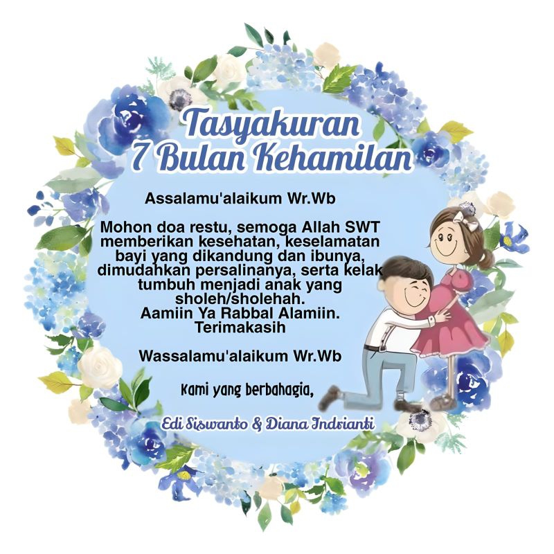 

STICKER 4 BULANAN / STICKER 7 BULANAN KEHAMILAN TASYAKURAN