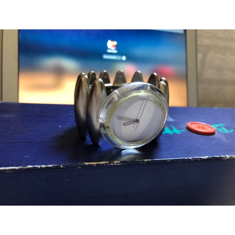 Swatch PoP mini strap elastic silver