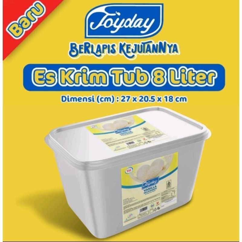 

JOYDAY ES KRIM RASA VANILLA TUB 8 LITER