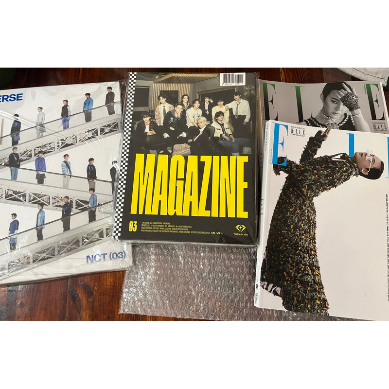 READY STOCK - Treasure 3rd Anniversary, Binder Universe NCT WayV, Cooky keyring, GDragon Elle Magazi