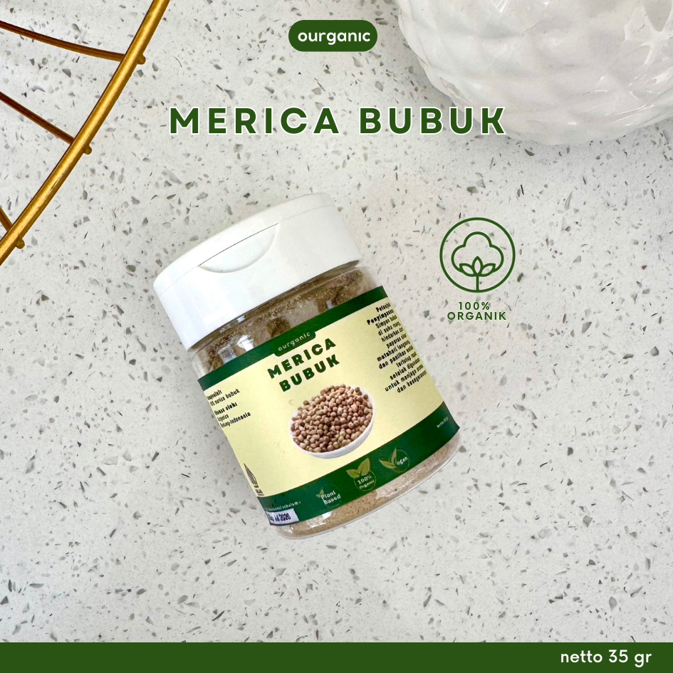 

OURGANIC Merica Lada Putih Bubuk bumbu dapur masak organic sehat alami
