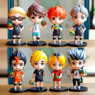 Figure Anime Haikyuu Volley set 8 pcs Hinata Oikawa