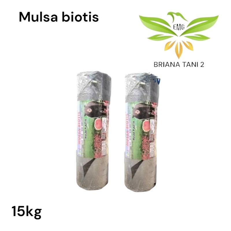 Mulsa Hitam Perak Biotis 15 Kg Ukuran 120 Cm Ketebalan 0.30 micron Mulsa Bell