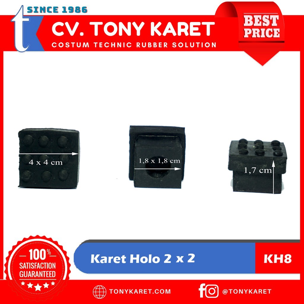 karet kaki hollow 2x2 cm / kursi meja/pengaman pelindung furniture/kaki besi stainless holo 2 x 2