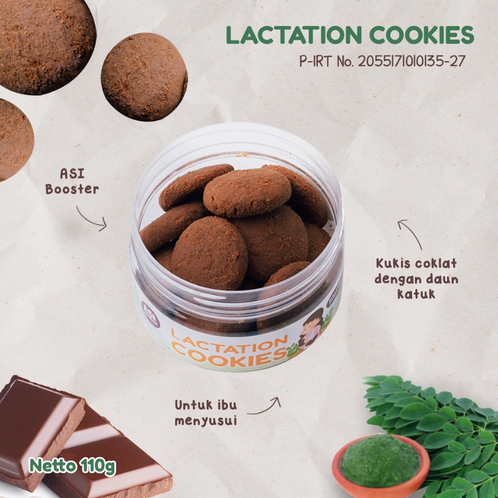 

Kids Spoon Lactation Cookies 110g/Kukis Coklat Laktasi Dengan Daun Katuk