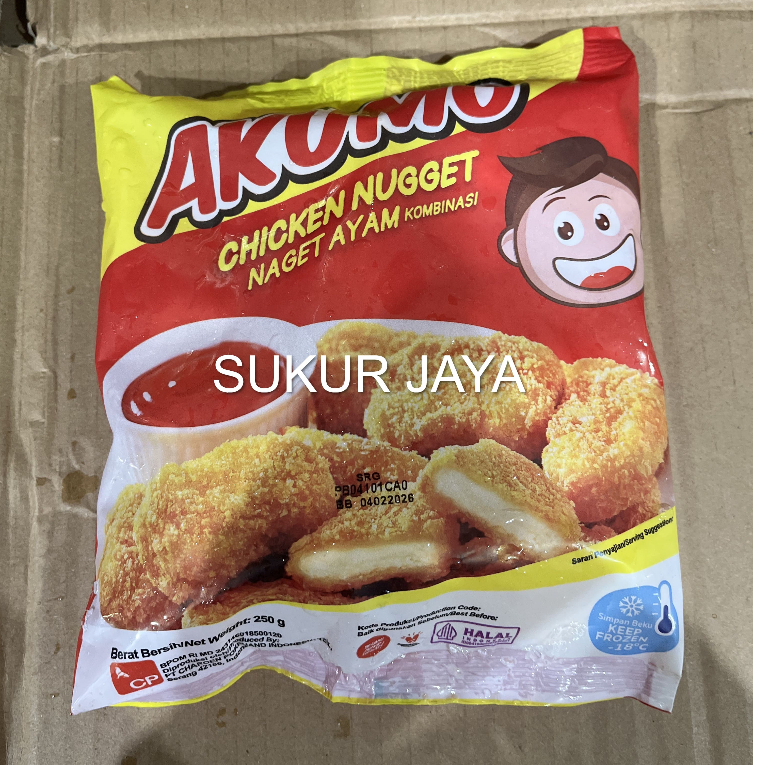 

AKUMO NUGGET AYAM FROZEN 250gr