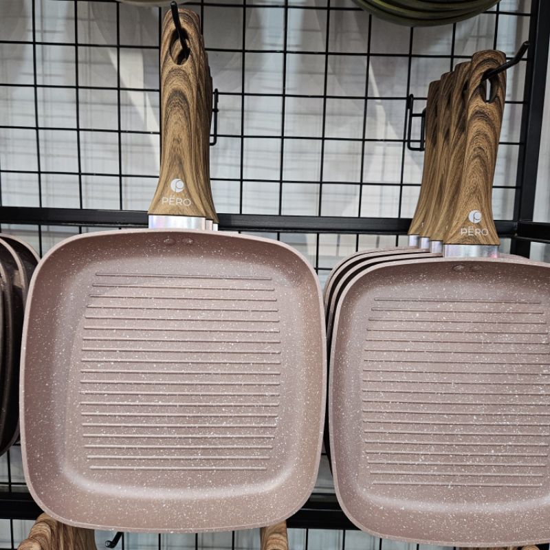 Pero Biogranite Grill Pan 26.5cm Nonstick / Wajan Panggang Serbaguna Anti Lengket