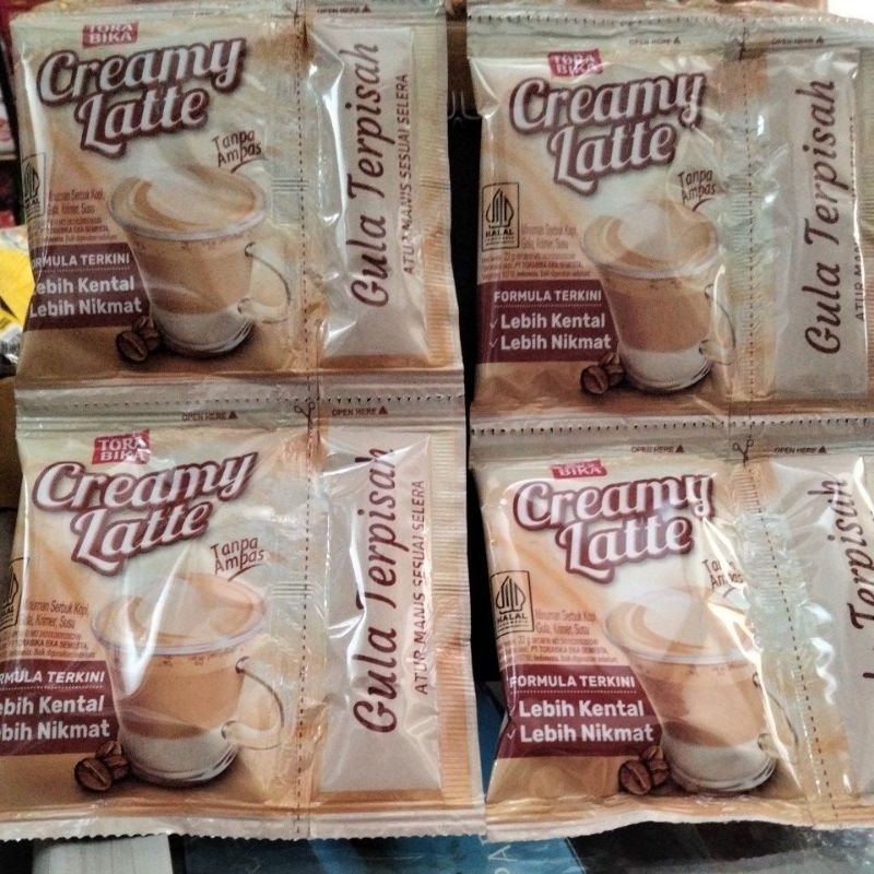 

TORA BIKA CREAMY LATTE GULA TERPISAH 22GR(10PCS)