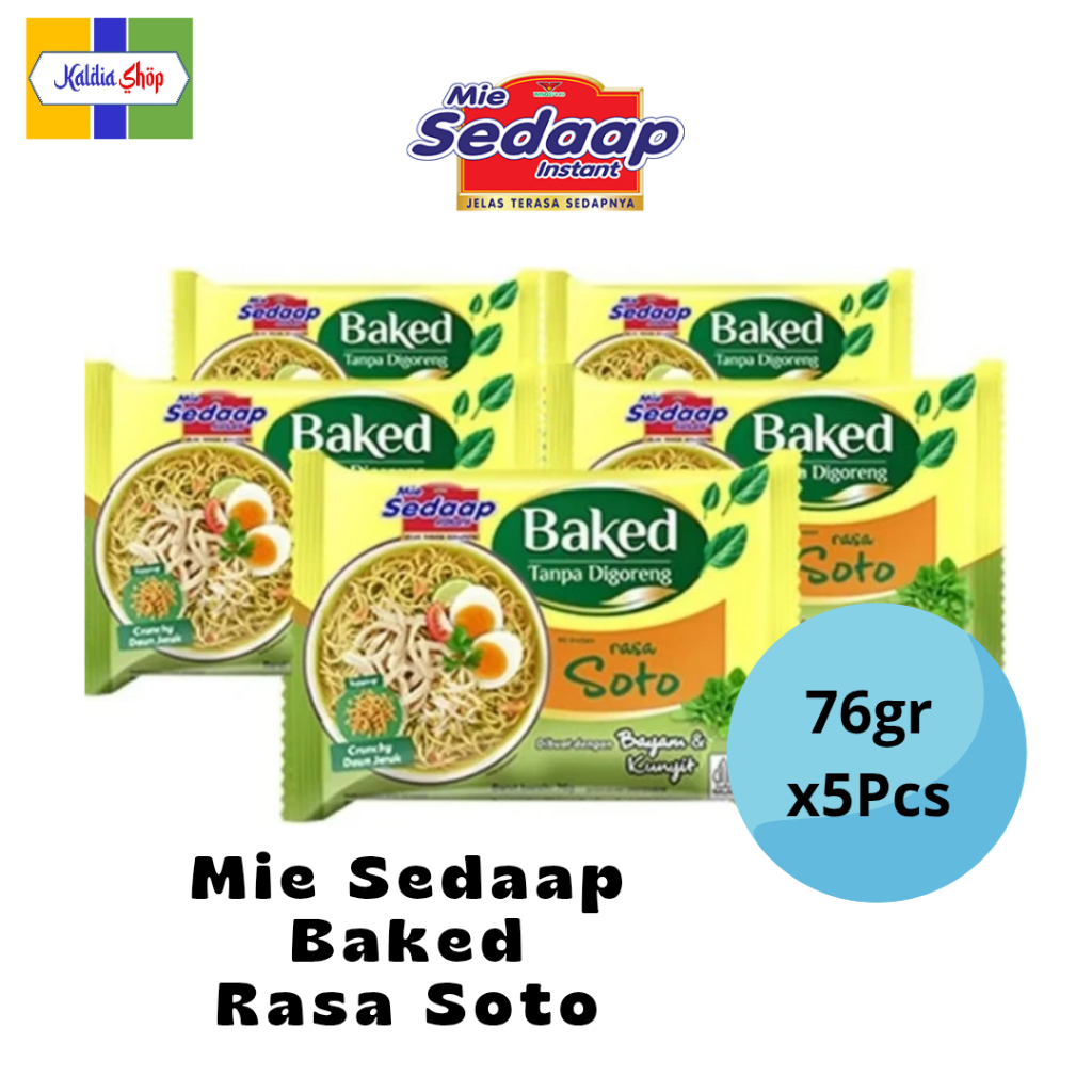 

Mie Sedaap Kuah Baked Rasa Soto 76gr x 5