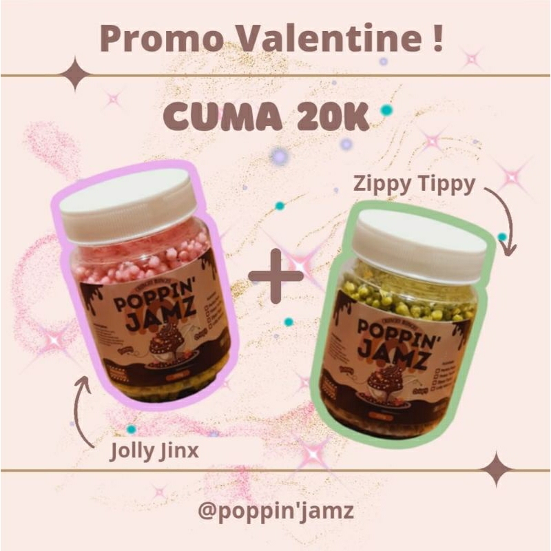 

Promo Buy 1get1 Poppin Jamz Rice Crackers 3 Flavour Midi Jar / Cemilan Nyam-Nyam Coklat Viral / Selai Coklat 3Rasa