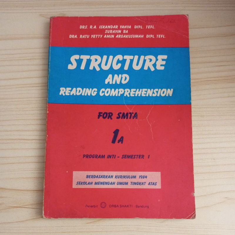 BUKU STRUCTURE AND READING COMPREHENSION SMTA KURIKULUM 1984