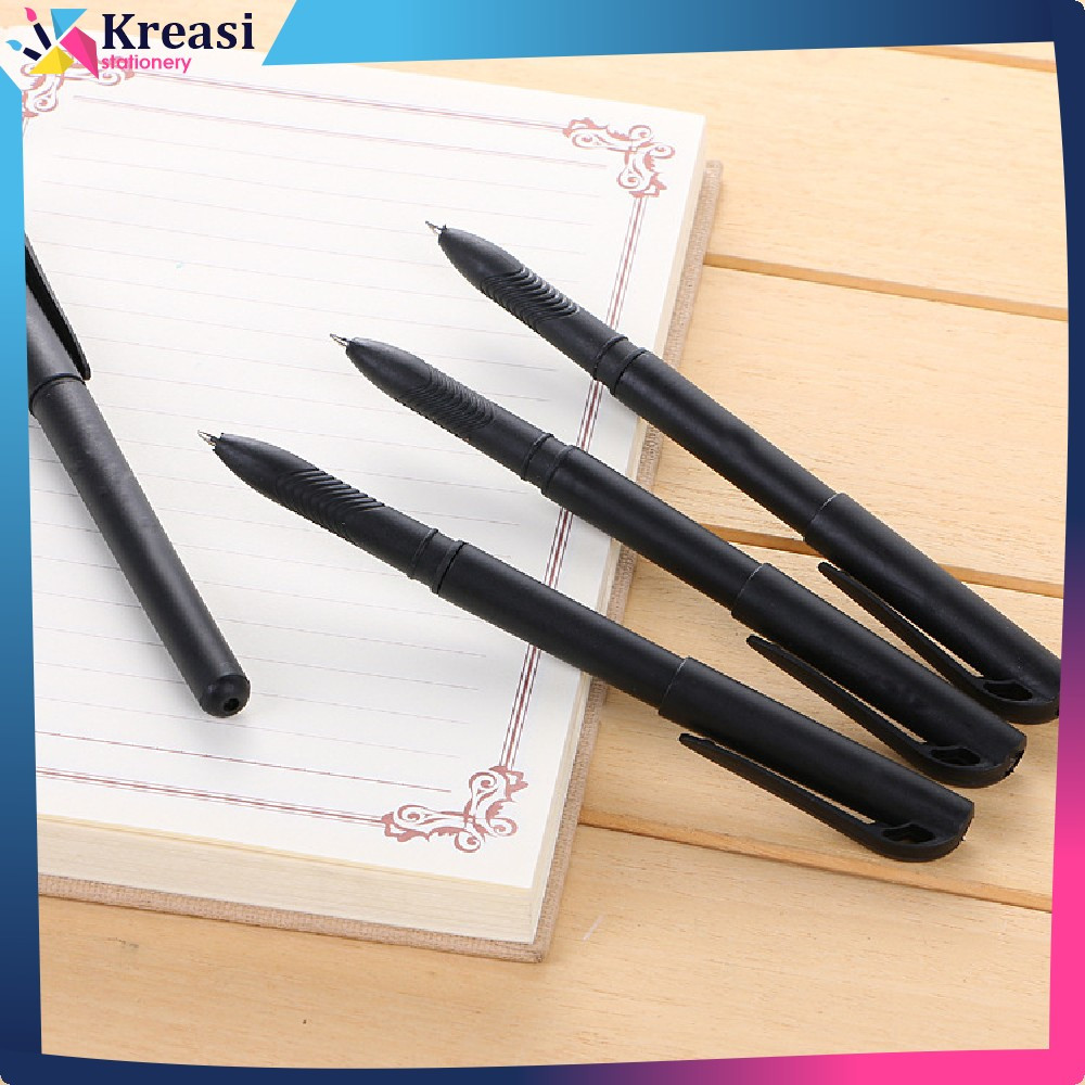 

Pena Alat Tulis Kantor Sekolah Pens Black / Pulpen Hitam 0.7mm Motif Polos Tinta Hitam Simple Ballpoint Kreasi Stationery A45