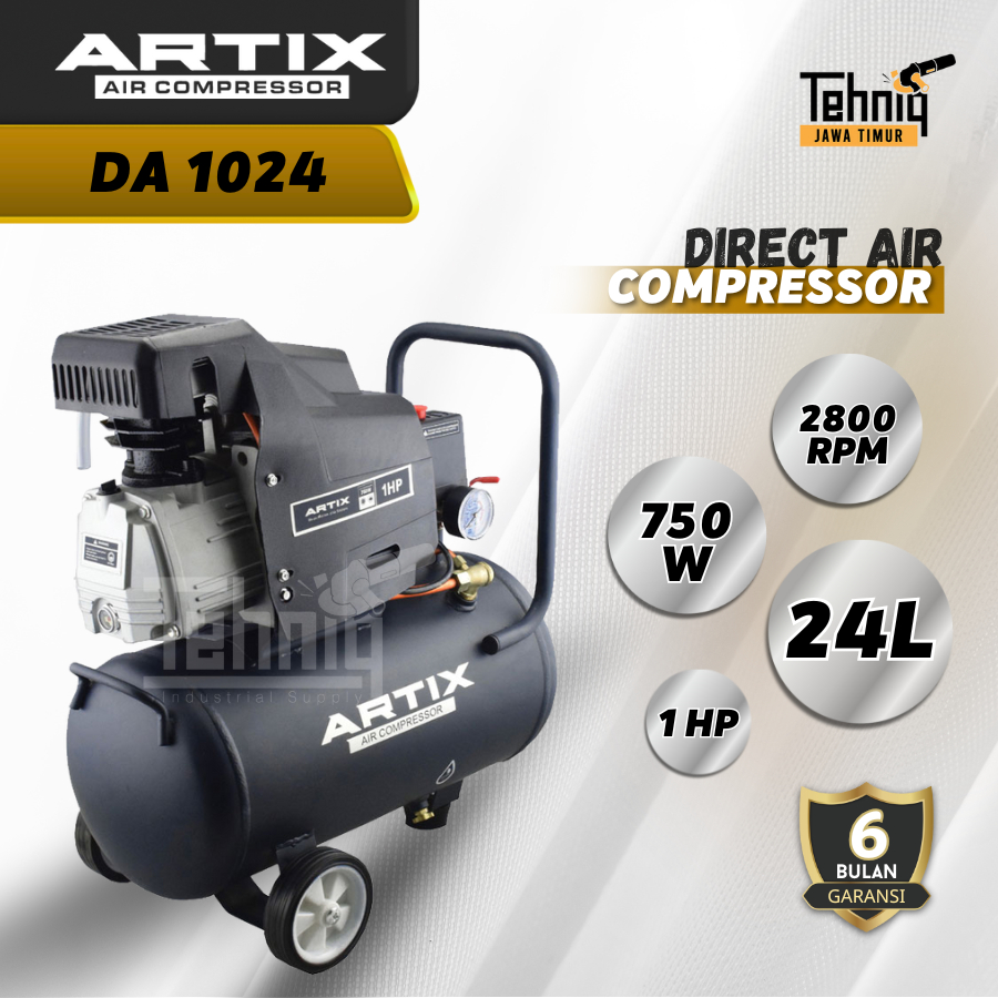 MESIN KOMPRESOR LISTRIK ARTIX DA 10-24 1 HP 24 LITER