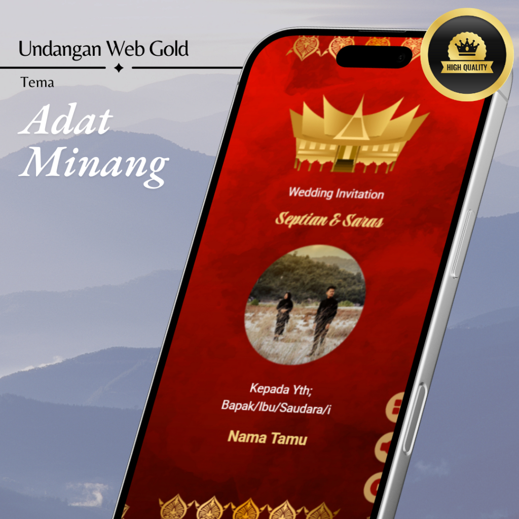 Adat Minang - Undangan Digital Website Gold