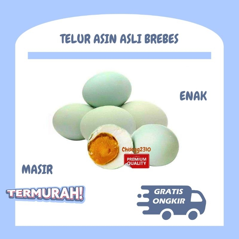 

TELUR ASIN KHAS BREBES SATU PAKET ISI 10 MASIR GURIH KHAS BREBES