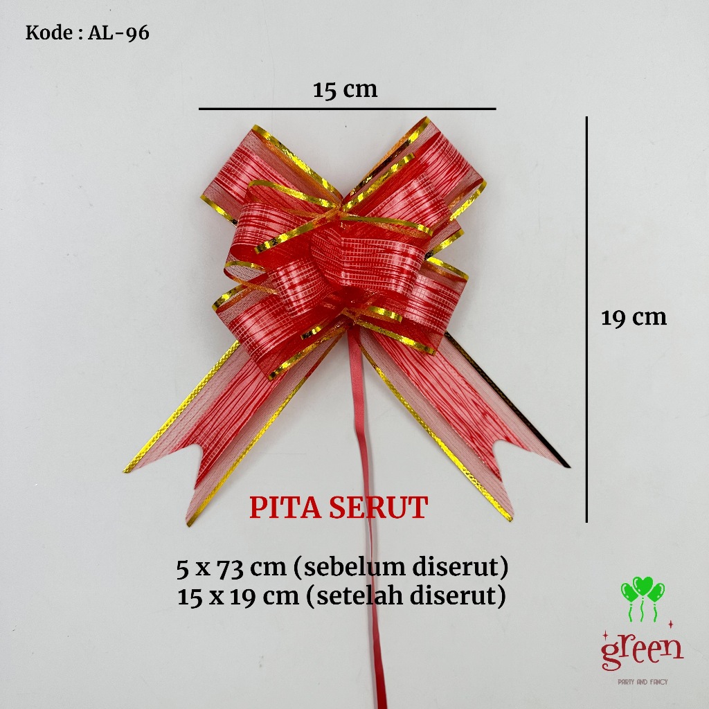 

[10 pcs] Pita serut premium 50 mm Pita serut mewah Pita serut 5 cm Pita tarik besar Pita kado Pita parcel Pita hampers besar [AL-96]