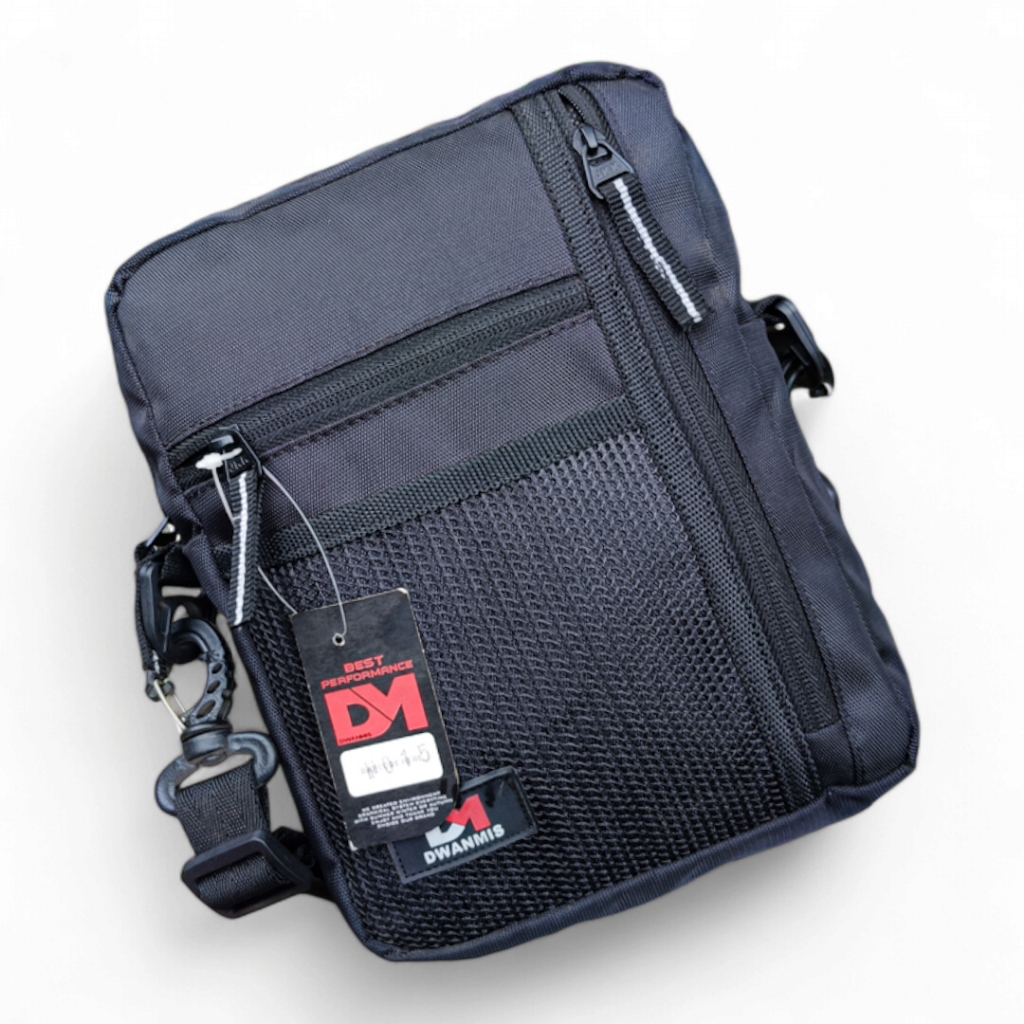 Tas Bahu Pria Original DM | Waistbag Pria Bahan Guci |Tas Selempang Pria Original Merk DM | Slingbag