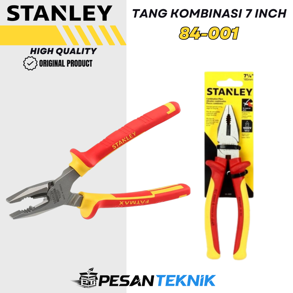 Tang Kombinasi 7 inch VDE Combination Pliers 180mm STANLEY 84-001