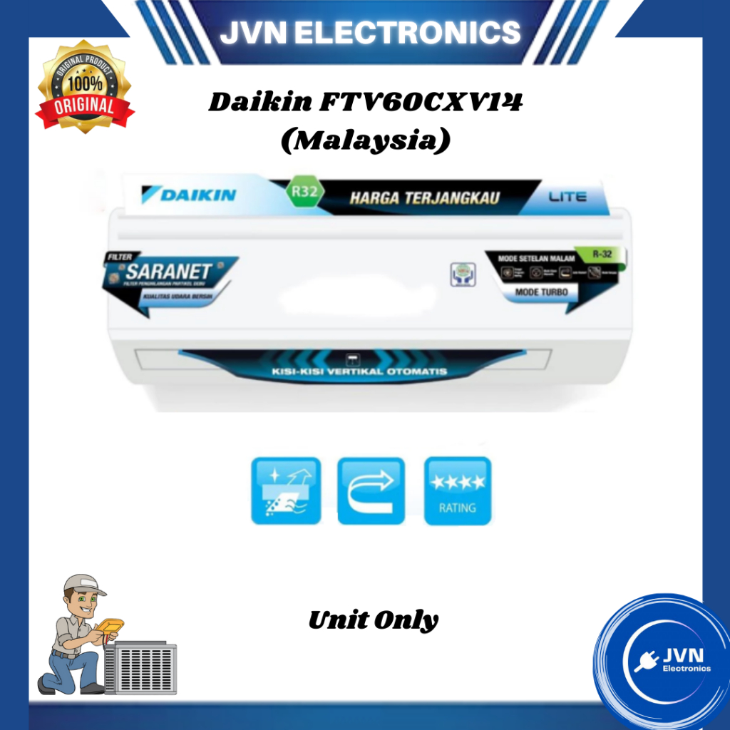 AC Daikin FTV60CXV14 2 1/2 PK (Malaysia)