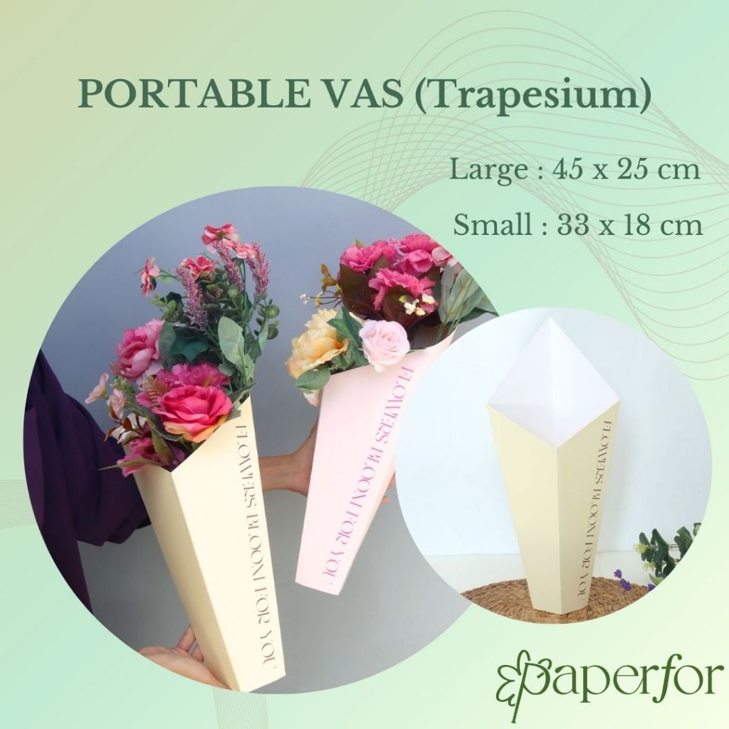 

GROSIR Trapesium Vas Flower Blooms