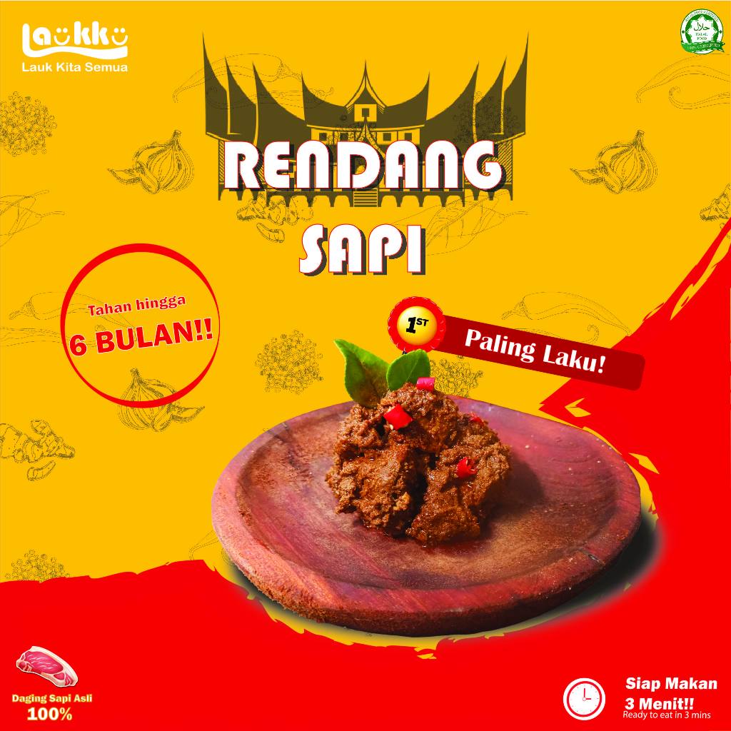 

LAUKKU - RENDANG DAGING SAPI SIAP SAJI 200Gr