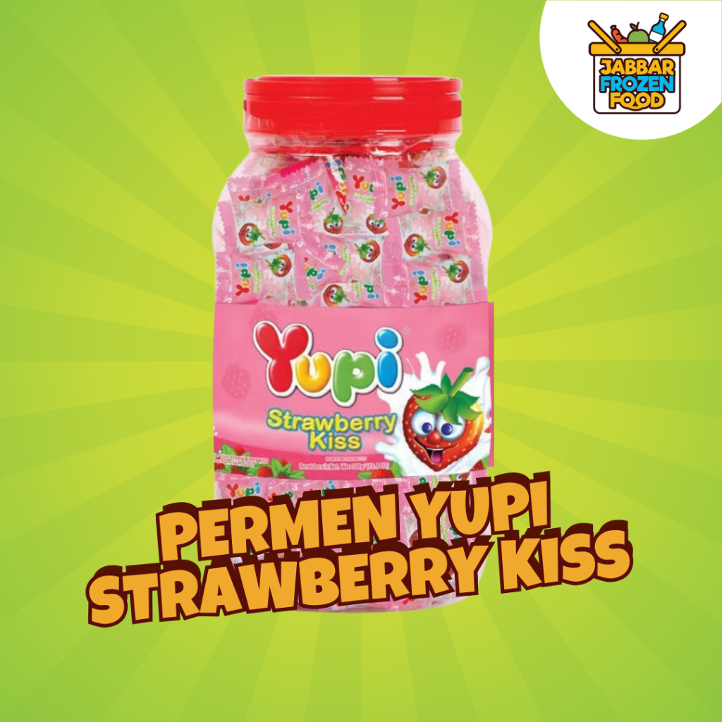 

Permen Yupi Strawberry Kiss Toples 300gr