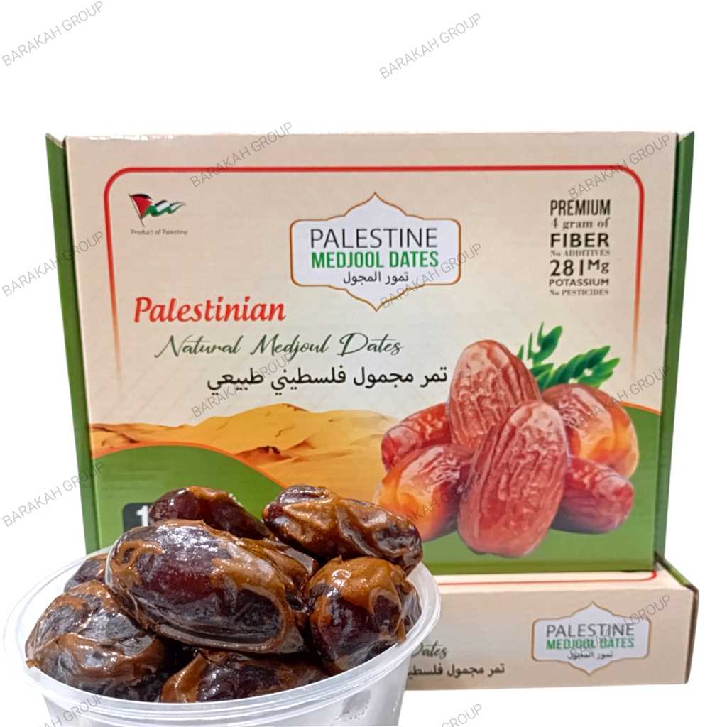

Medjool Palestine Premium Jumbo Grade A Kemasan dus 1KG