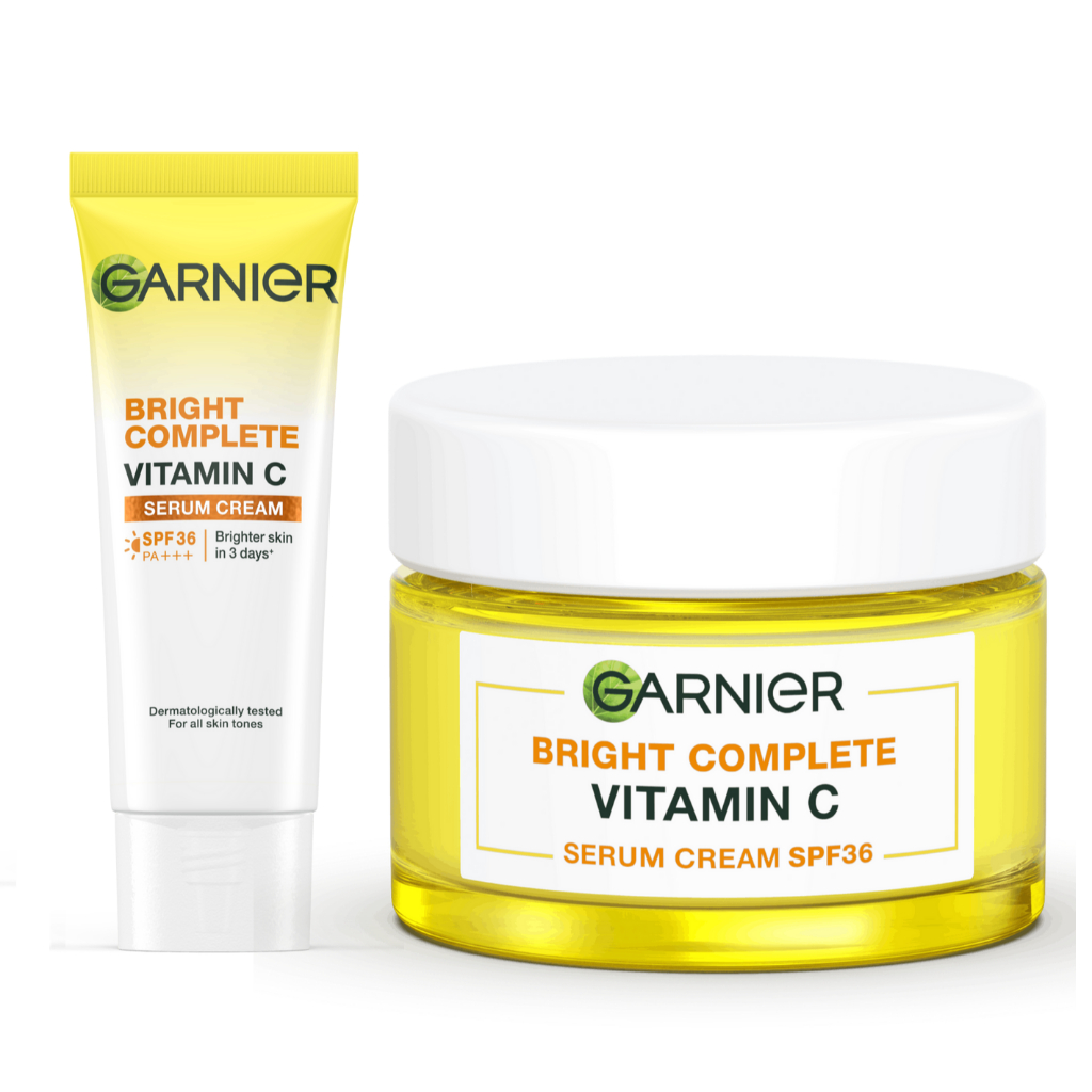 Garnier Bright Complete Serum Cream SPF 36 (2 Ukuran)