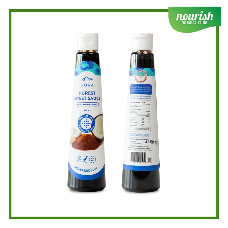 

RB22 Pura , Kecap Manis Kelapa - Rendah Gula - Kelapa Organik 200 ml