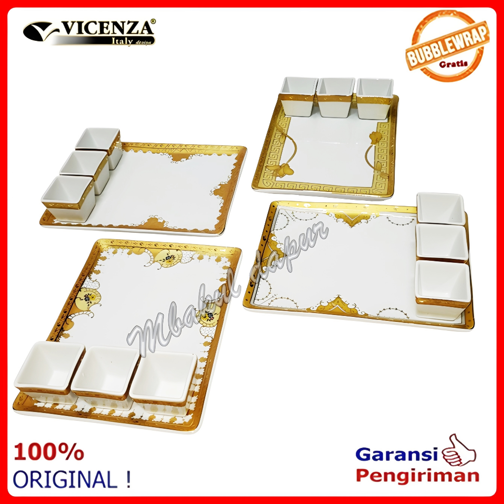 Piring Salad Piring Kudapan Piring Serba guna Piring Dimsum Keramik High Quality Vicenza B 725