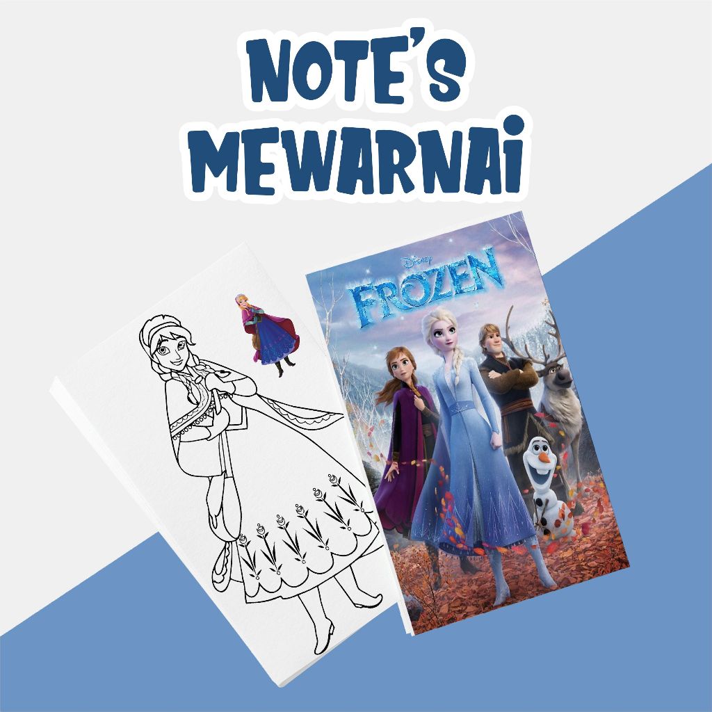

Buku Kecil Mewarnai Frozen - Note Mewarnai Frozeen