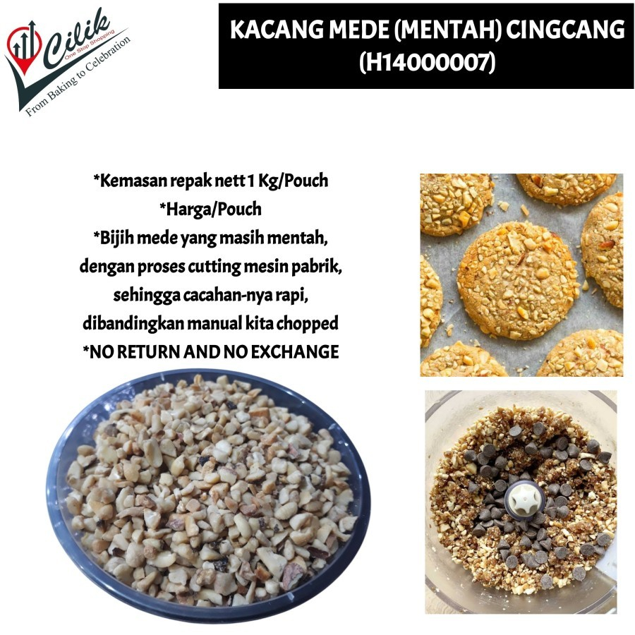 

kacang+nut+peanut+mede+cashew+cincang+hancur+chopped+mentah+raw+topping+bahan+reep+adonan+cookies+kue+minuman+gadogado+roti+cake+makanan+desser+snack+cemilan+jajanan+kualitas+top+renyah+premium+tidak+tengik