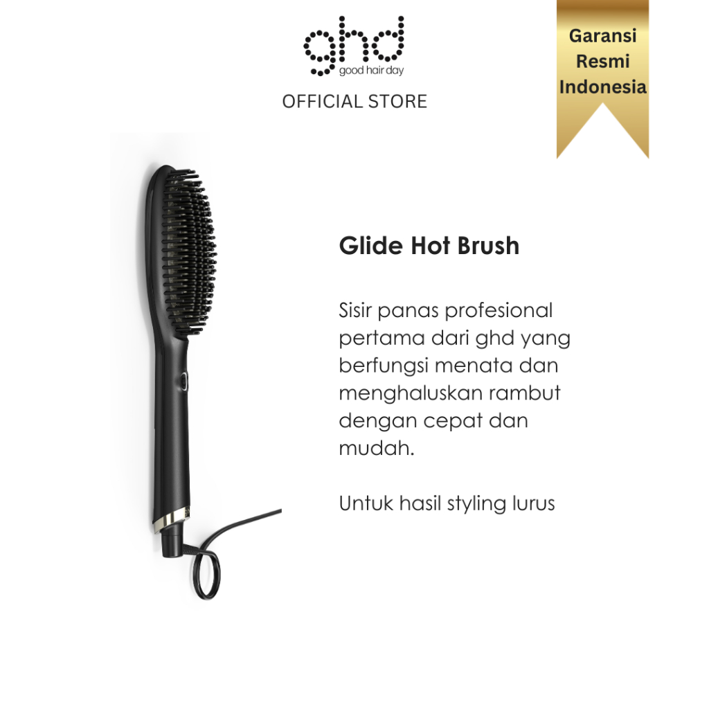 ghd Glide Hot Brush Straightener - Sisir Panas Pelurus Rambut