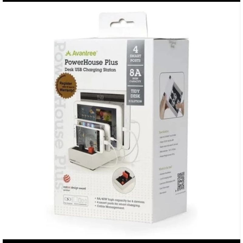 Avantree Charger usb wall 5 port 9.6A / 5 usb android iphone power house plus