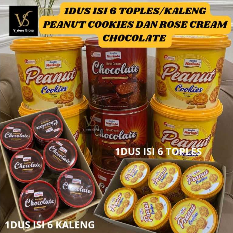

(PER KARTON ISI 6 TOPLES/KALENG) JAJAN LEBARAN PEANUT COOKIES DAN ROSE CREAM CHOCOLATE KALENG