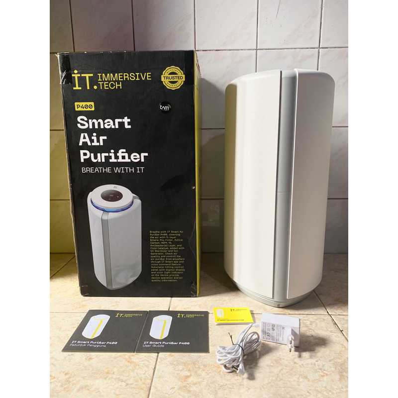 IT Smart Air Purifier P400 White - HEPA 13, lonizer & Active Carbon Kondisi Bekas Normal