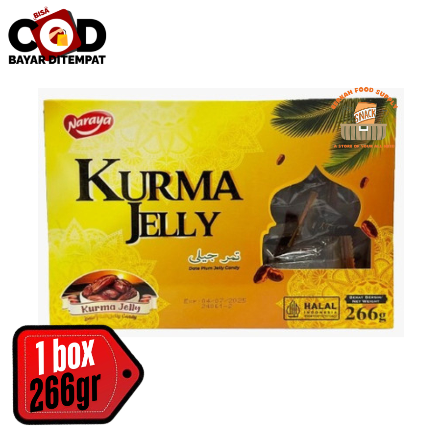 

[ BERKAH ] Naraya Kurma Jelly Candy Box 226 Gram Permen Jelly Kurma Permen Lunak