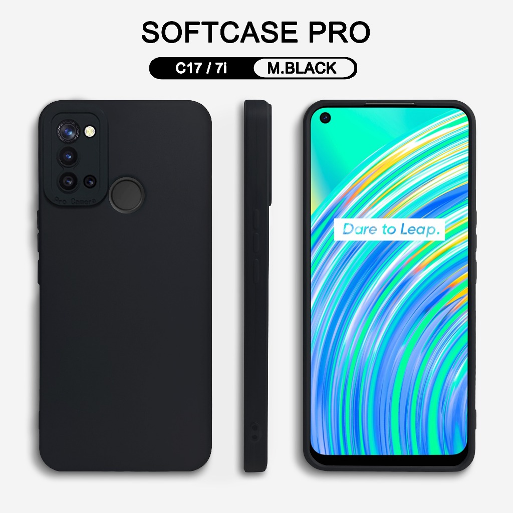 EllaStuff Bisa COD CASE Realme C17 - Realme 7i Softcase BLACK MATTE CAMERA PROTECTION Case Casing Hp
