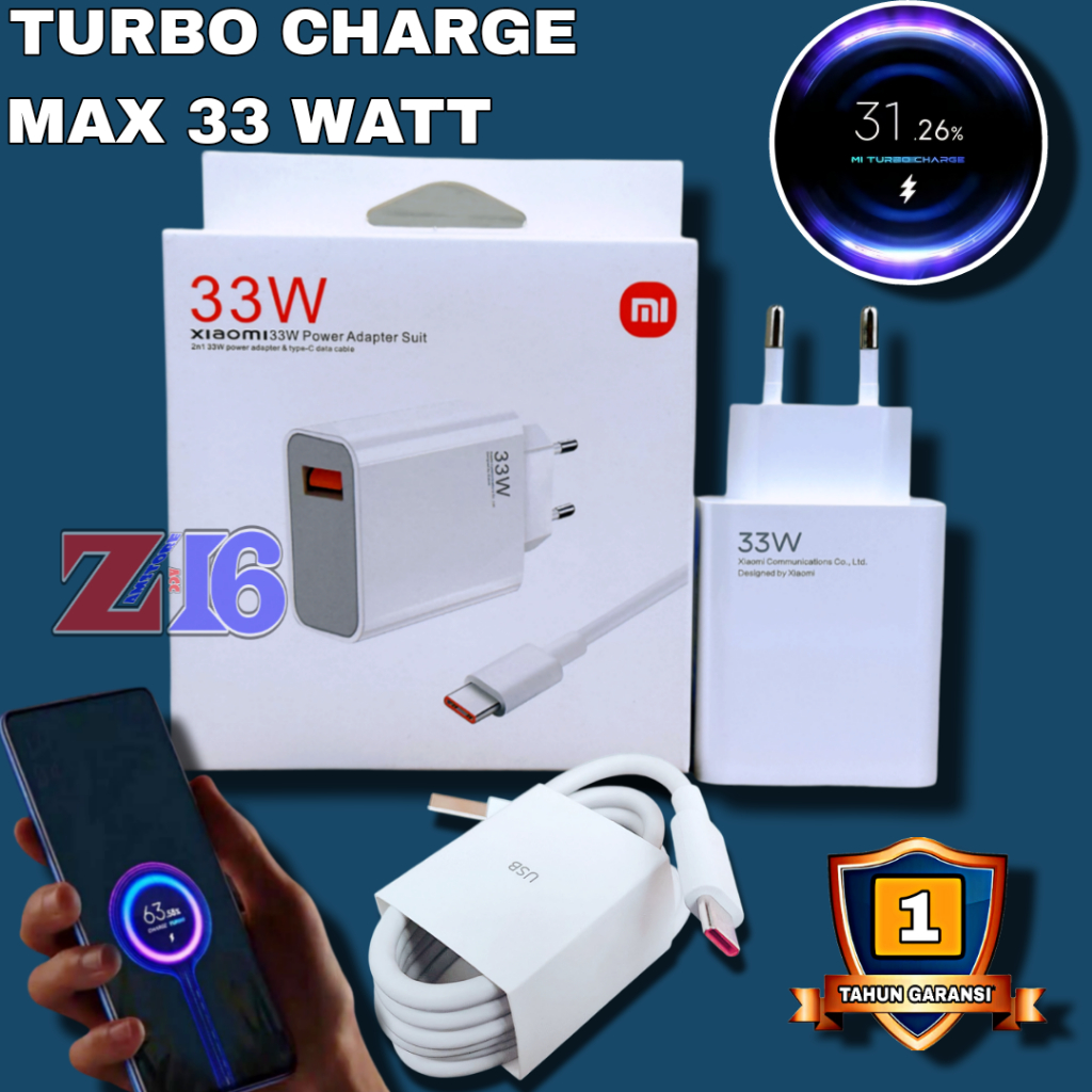 [ ASLI ] Original Charger Xiaomi Redmi Note 10 Pro Max , Redmi Note 10S , Redmi Note 10 Casan 33W Tu