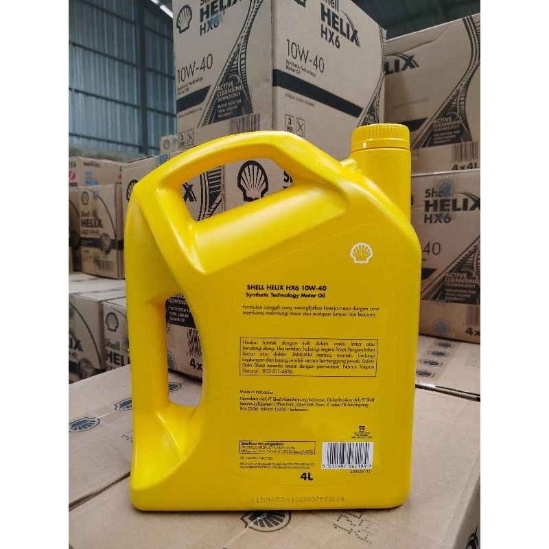 oli mesin mobil Shell Helix HX6 4L untuk semua jenis mobil bensin.oli berkualitas